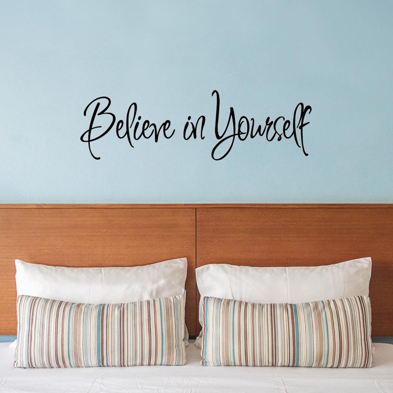 VWAQ Believe in Yourself Wall Decal - Living Room Wall Decor Motivational Stickers Inspirational Quotes Positive Affirmation Stickers Home Decor - Image 4